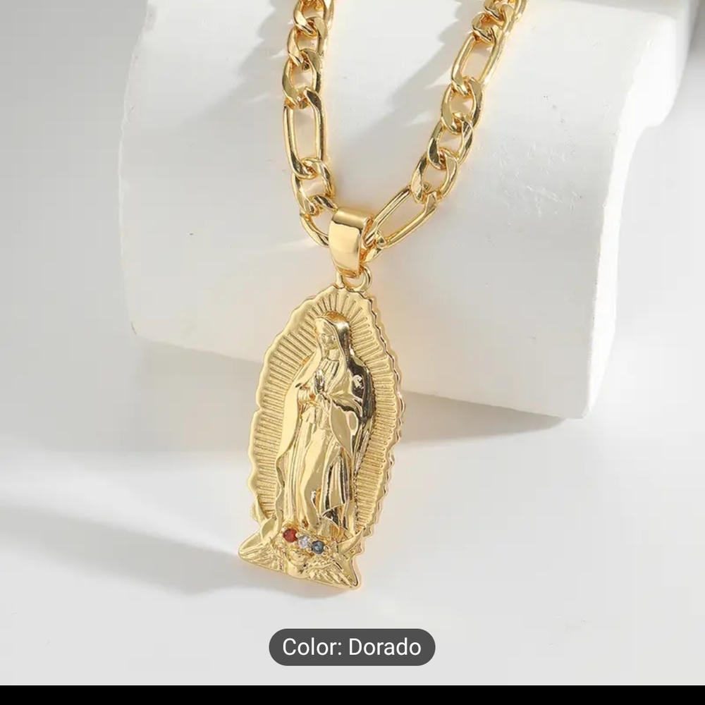 Lady Of Guadalupe Pendant Necklace - Picture 3 of 4